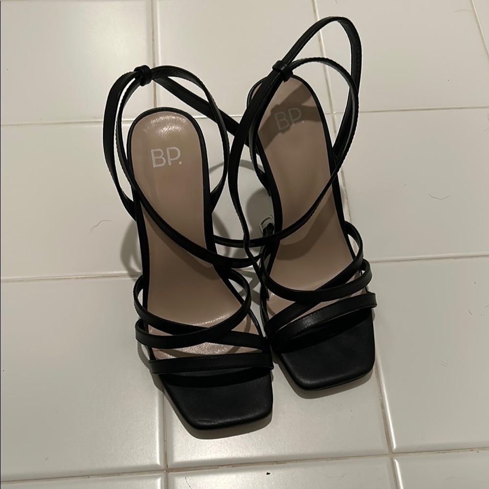 bp Women's Black Strappy Sandals